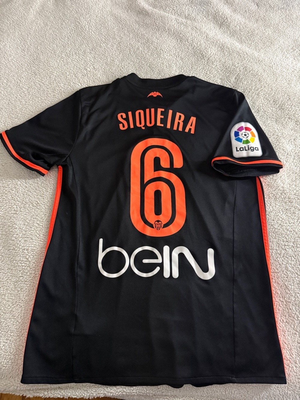 Valencia CF #6 Guilherme Siqueira 2016-17 away Adidas La Liga Jersey